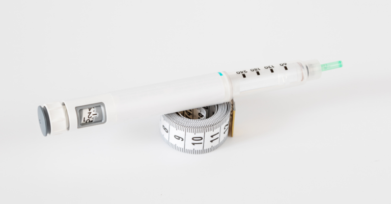 GLP 1 pen and tape measure